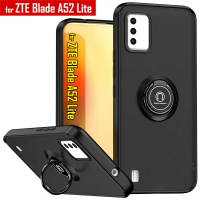 Armor Funda for ZTE Blade A52 Lite Case Magnetic Ring Stand Holder Cover for ZTE Blade A52 Lite Matt