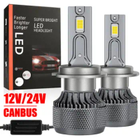 2Pcs H7 LED Headlight Bulb for Truck/Car Canbus LED H4 H1 HB3 9005 HB4 9006 HIR2 Auto Lamps 12V 24V 130W High Power Turbo Light