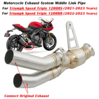 Motorcycle Exhaust Escape Modified Middle Link Pipe For Triumph Speed Triple 1200 RS RR 2021 2022 20