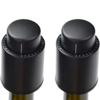 Wine Bottle Stopper Vacuum with Time Scale Record, Vacuum Champagne Stoppers, Reusable Wine Preserver Bottle Saver