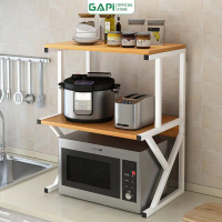 Kệ lò vi sóng kệ nhà bếp khung chân thép chịu lực tốt sắp xếp gia vị gọn gàng thương hiệu GAPI - GM0