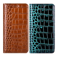 Luxury Crocodile Genuine Leather Case For Sony Xperia X XA XA2 Ultra XZ XZ2 Premium XZ1 Compact 10 Plus Business Phone Cover