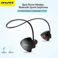Awei A847BL Neckband Bluetooth Earphones 5.3 Waterproof Sport Earphones Bluetooth Wireless Headphones With Mic For Running