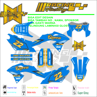 DECAL/STIKER KLX BF TERBARU VARIASI  BIRU TOSKA ,KEREN,MAXDECAL,HUDGRAFIX KERN SIMPEL,SANGAR  ,grati