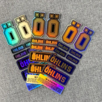 NO.L093 OHLINS Sticker Laser Rainbow Suspension Modification Motorcycle Waterproof Decal
