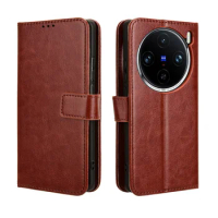 Phone Case For Vivo X100 Pro Flip Case Wallet Magnetic Luxury Leather Cover For Vivo X100pro Phone Bags Case