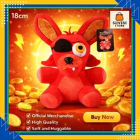 Mainan Boneka Rubah Red Fox FNAF Five Night at Freddy - Gantungan Kunci Boneka Lucu Ukuran 18cm Baha