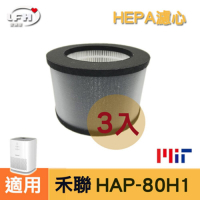 LFH HEPA環狀除臭清淨機濾網 3入組 適用：HERAN禾聯 HAP-80H1