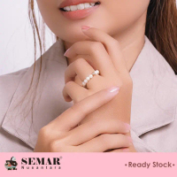 Cincin Emas Tali Candy Pearl White Mrican Gold 10K Semar Nusantara