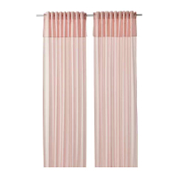 MOALISA 窗簾 2件裝, 淺粉紅色/粉紅色, 145x250 公分