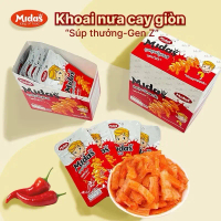 Combo 20 gói snack MIDAS chính hãng khoai nưa cay giòn, cay cay ăn vặt tuổi thơ, ăn vặt hot