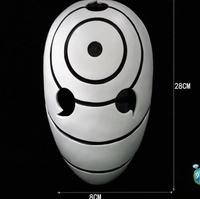 Hot Naruto Uchiha Obito Cos Clothing Mask Male Akatsuki Organization Afi Cosplay Complete Set of Co