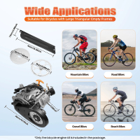 Motorized Bike Engine Kit Single Cylinder 4-Stroke Gasoline Engine Scooter Chain Kit 100CC