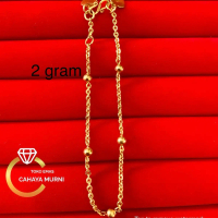 Gelang rante jedar 2gram love 2/ Emas muda Perhiasan Dewasa