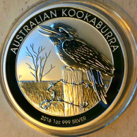 Non Mangetic !weight about 31gram,20 pcs/lot 1 OZ Australia 2015 Kookaburra Plated Silver Coin Collection