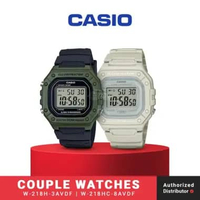 Jam Tangan Digital Couple Casio W-218H-3AVDF & W-218HC-8AVDF Original Resin Band