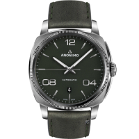Anonimo EPURATO義式經典機械腕錶-墨水綠/42mm