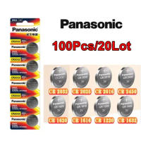 100Pcs Original Panasonic CR2032 CR2025 CR2016 CR1632 CR1616 CR1620 CR2450 CR2430 Lithium Battery CR2032 Batteria CR 2032