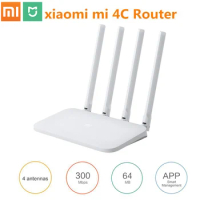 origianl Xiaomi Mi WIFI Router 4C 64RAM 802.11 b/g/n 2.4G 300Mbps 4Antennas Smart APP Control Band for Wireless Routers Repeater