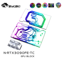 Bykski GPU Active Backplate Block for NVIDIA RTX3090 Founder Edition Graphics VRAM Heatsink,VGA Dual Side Cooler N-RTX3090FE-TC