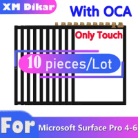 10Pcs For Microsoft Surface Pro 4 1724 Pro 5 1896 Pro 6 Touch Screen Front Glass Panel Repair Parts For Surface pro4 pro5 pro6
