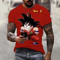 Streetwear Tshirt Dragon Ball Z 110-6XL T Shirt for Men Men's T-shirt High Quality Mens Clothes Super Saiya Essentials New Goku