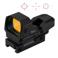 Tactical Riflescope HD101 Reflex Red Green Dot Sight Holographic Illuminated 4 Reticles Sight for 20mm Picatinny Rail