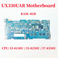 UX330UAR Mainboard For ASUS UX330UAR UX330UAK UX330UA Laptop Motherboard CPU: I3 I5 I7 8Th Gen RAM: 8GB 100% Test OK