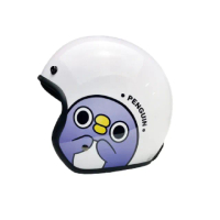 【EVO】懶得鳥你-胖企鵝 成人 復古騎士帽(原廠 授權 卡通 3/4罩式 安全帽)
