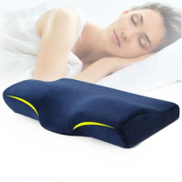 Orthopedic Memory Pillow for Neck Pain &amp; Neck Protection Slow Rebound Memory Foam Pillow Health Care Cervical Neck Pillow Cover