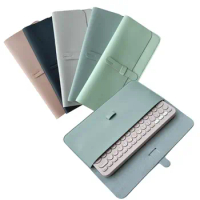Dustproof Wireless Keyboard Sleeve Anti-Shock PU Leather Keypad Pouch Ultra Slim Portable Protective Case for Logitech K380