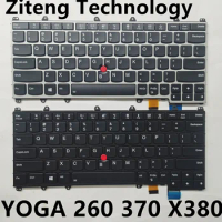 New US English Backlit Keyboard For Lenovo Thinkpad Yoga 260 Yoga 370 X380 Laptop