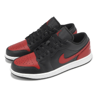 NIKE 耐吉 休閒鞋 Air Jordan 1 Low Bred 男鞋 黑 紅 AJ1 低筒 一代(553558-067)