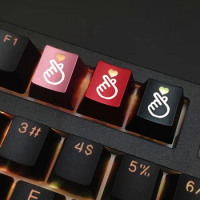 Finger Heart Design Backlit Metal Keycaps For Cherry Mx Gateron Switch Mechanical Keyboard Pnk Red Black Aluminum R4 Key Caps