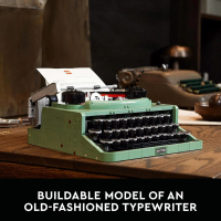 Ideas Typewriter  Building Set for Adults, Collectible Retro Display Model, Creative Hobbies Unique 