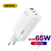 Remax RP-U55 New Fast Charge Gan 65W Wall Fast Type C Gallium Nitride Charger Smart Charging Head