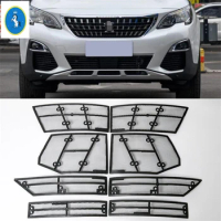 Car Accessories Front Grille Grill Insert Net Insect Screening Mesh Cover Protection Kit Fit For Peugeot 3008 3008GT 2017 - 2021
