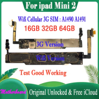 For Ipad MINI 2 Motherboard Wifi Version A1489 Free iCloud Wifi+3G SIM Version A1490 A1491 With IOS System Original Unlocked MB