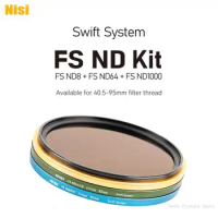 NiSi Swift System FS ND Kit FS ND8 ND64 ND1000 Camera Filter Compatible with Swift System Available for 40.5-95mm Filter Thread