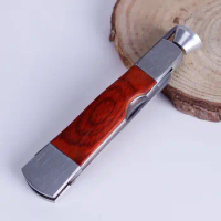 1pc 3 in 1 Red Wood Smoking Pipe Cleaning Tool Stainless Steel Smok Pipe Cleaning Reamers Tamper Tool Tobacco Pipes Accessories