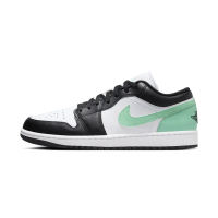【NIKE 耐吉】Air Jordan 1 Low Green Glow 男鞋 黑白綠色 AJ1 喬丹 休閒鞋 553558-131