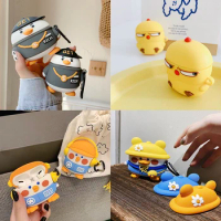 Cute 3D Chick Duck Silicone Earphone Case For Airpods 1 2 Pro Cartoon Wireless Headset Charging Box Soft Cover For Airpods 3