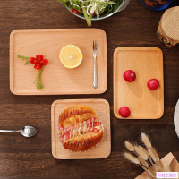 日式原木餐具木色長方形披薩盤實木早餐水果盤餐盤木盤木質餐盤木托盤小托盤餐盤盤子圓盤