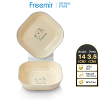 [Special] freemir Piring Plastik 2 Pcs Beige Krem Plastic Plate Tableware
