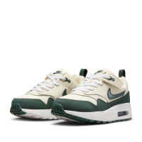 【NIKE 耐吉】運動鞋 童鞋 中童 兒童 魔鬼氈 AIR MAX 1 EASYON PS 米白綠 DZ3308-107