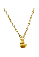 LITZ [SPECIAL] LITZ 999 (24K) Gold Duck Pendant With 9K Yellow Gold Chain EP0302-N