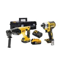 【DEWALT 得偉】18V 20V max 優惠套裝組(DCH133P2+DCF887N+DCB205)