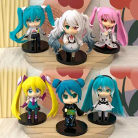 1pcs Random Style 9CM New Anime Hatsune Miku kimono Q version Figure kawaii PVC high quality model toys doll ornaments gifts