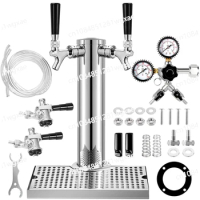 Double Tap Beer Conversion Kit, Stainless Steel Barrel Tower Beer Conversion