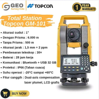 Total Station Topcon GM 101 Baru Akurasi Tinggi Garansi Resmi